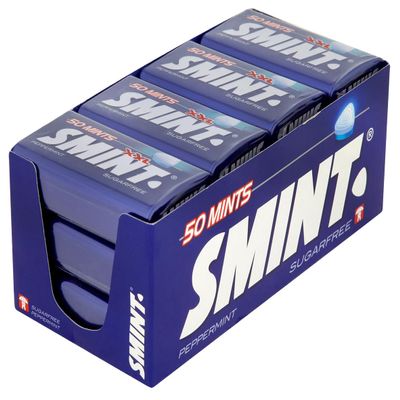Smint Sugar Free Mints, Peppermint Flavour, Suitable for Vegetarians - 50 XXL Tin