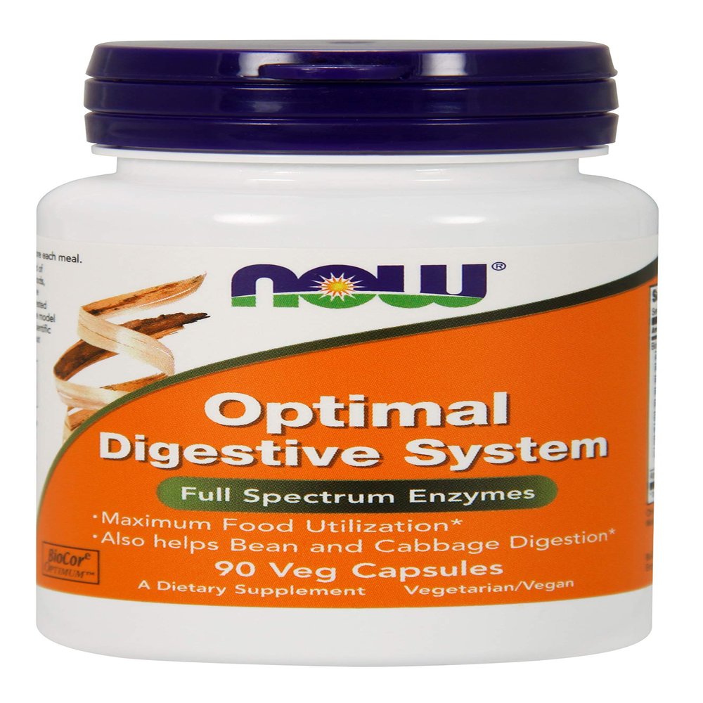 NOW Foods Optimal Digestive System 90 VegiCaps (Pack of 2)