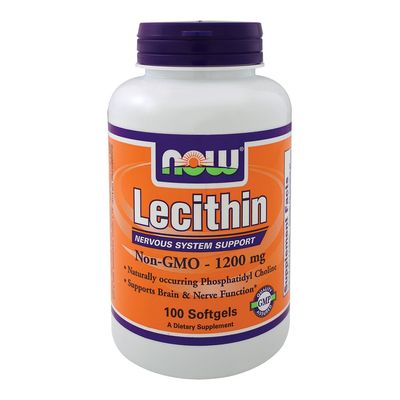 Now Foods Lecithin 1200 mg - 100 Gels 5 Pack