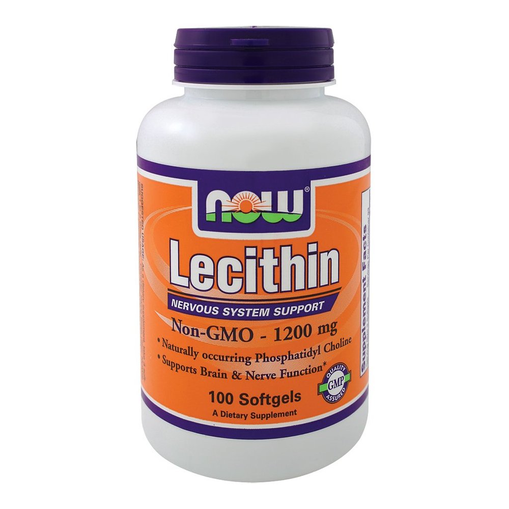 Now Foods Lecithin 1200 mg - 100 Gels 5 Pack