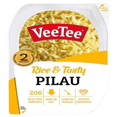 VEETEE Microwavable Pilau Rice, Quick Cook Cupboard Food, Low Sodium, Wheat-Free, No Artificial Colours, Flavours or Preservatives, 280g (Pack of 6)