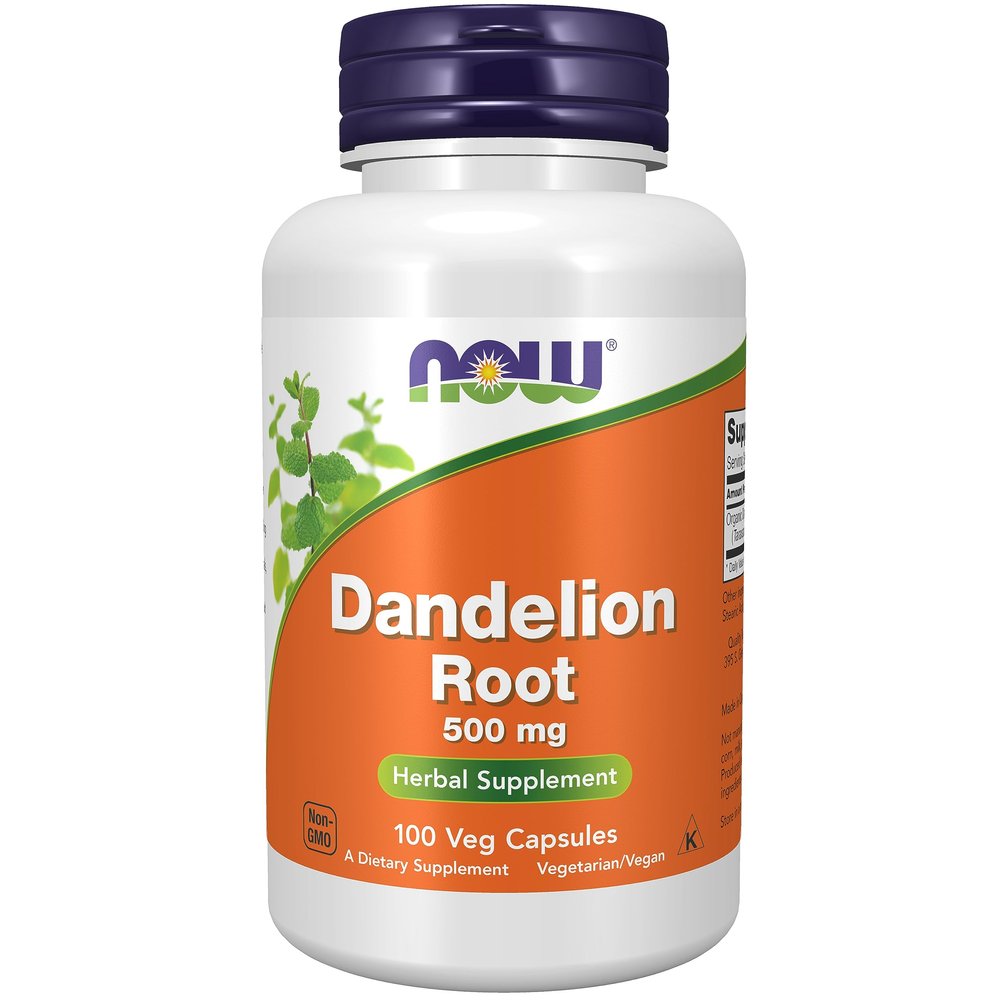 Now Foods, Dandelion Root, 500mg, 100 Vegan Capsules, Lab-Tested, Vegetable, Gluten Free, Soy Free, Vegetarian