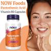 Now Foods, Pantothenic Acid, 500mg, 100 Vegan Capsules, Lab-Tested, Vitamin B5, High Dose, Gluten Free, SOYA Free, Vegetarian view 2