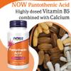 Now Foods, Pantothenic Acid, 500mg, 100 Vegan Capsules, Lab-Tested, Vitamin B5, High Dose, Gluten Free, SOYA Free, Vegetarian view 3