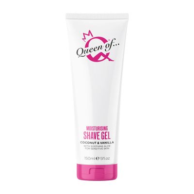 Queen of Ooh la la! Coconut and Vanilla Womens Shaving Gel, Sensitive Moisturising Shaving Cream For Women, 150ml