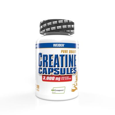 Weider Pure Ideal Quality Creatine Monohydrate Capsules, Buidling and Repair Muscle, 200 capsules