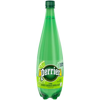 Perrier Lime Flavored Sparkling Mineral Water, 1 Liter
