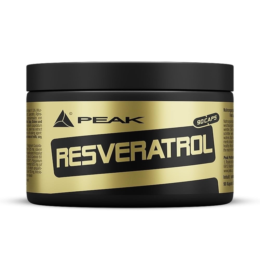 PEAK Resveratrol - 90 Capsules I 30 Servings I Active Compound from red Wine with Synergy substrates I OPC Grape Seed, Green Tea, Curcumin Extract, Quercetin, Alpha lipoic Acid