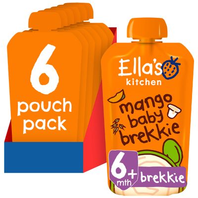 Ella's Kitchen Organic Baby Brekkie Mango 100 g (Pack of 6)