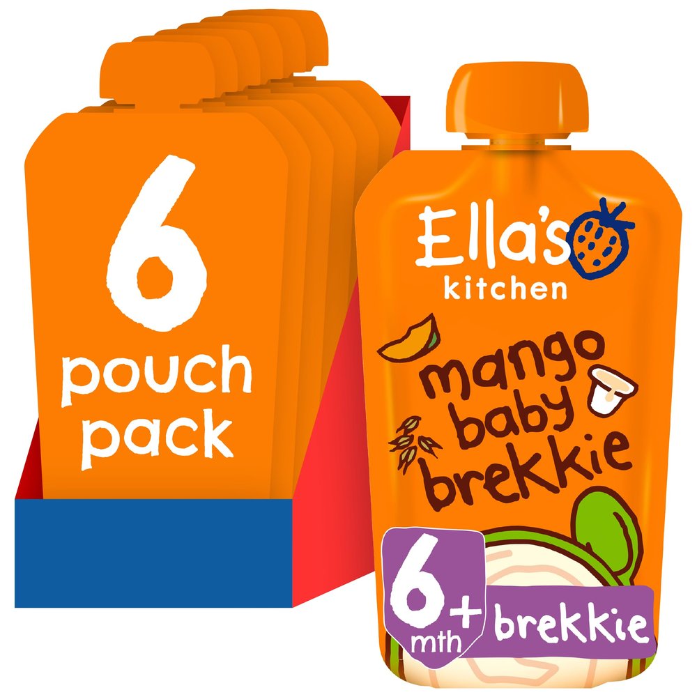 Ella's Kitchen Organic Baby Brekkie Mango 100 g (Pack of 6)