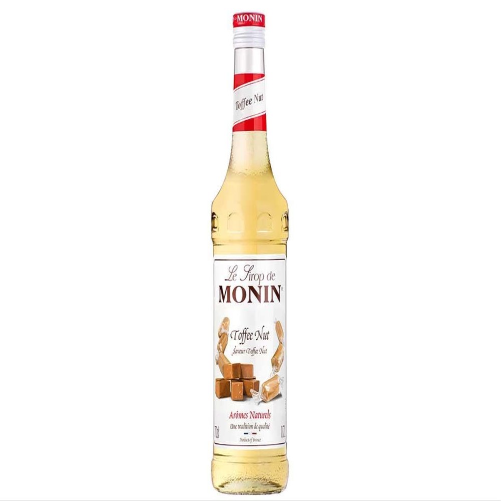 MONIN Premium Toffee Nut Syrup 700ml for Coffee and Cocktails. Vegan-Friendly, Allergen-Free, 100% Natural Flavours and Colourings