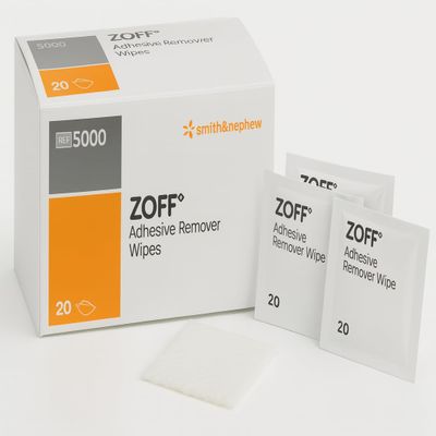 Smith & Nephew Zoff Adhesive Remover Wipes for Residues of Tapes & Strappings - Pack of 20