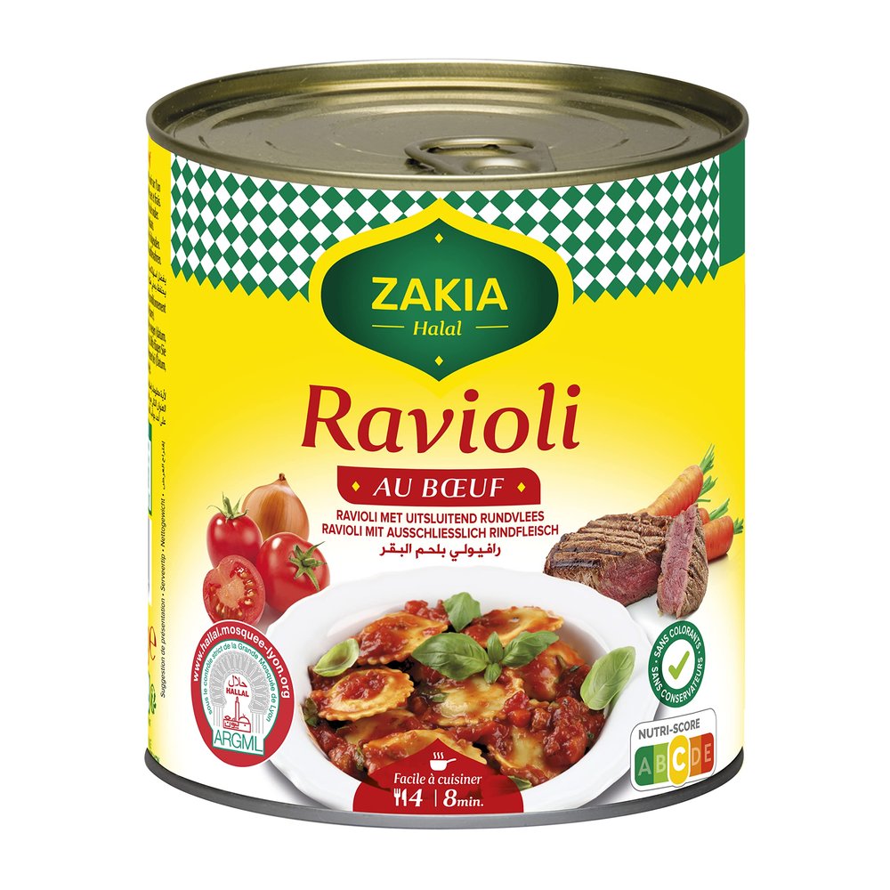 ZAKIA RAVIOLI BEEF HALAL 800G
