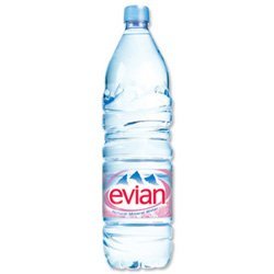 378304 - Evian (1.5 Litre) Natural Mineral Water Bottle (1 x Pack of 12 Water Bottles)