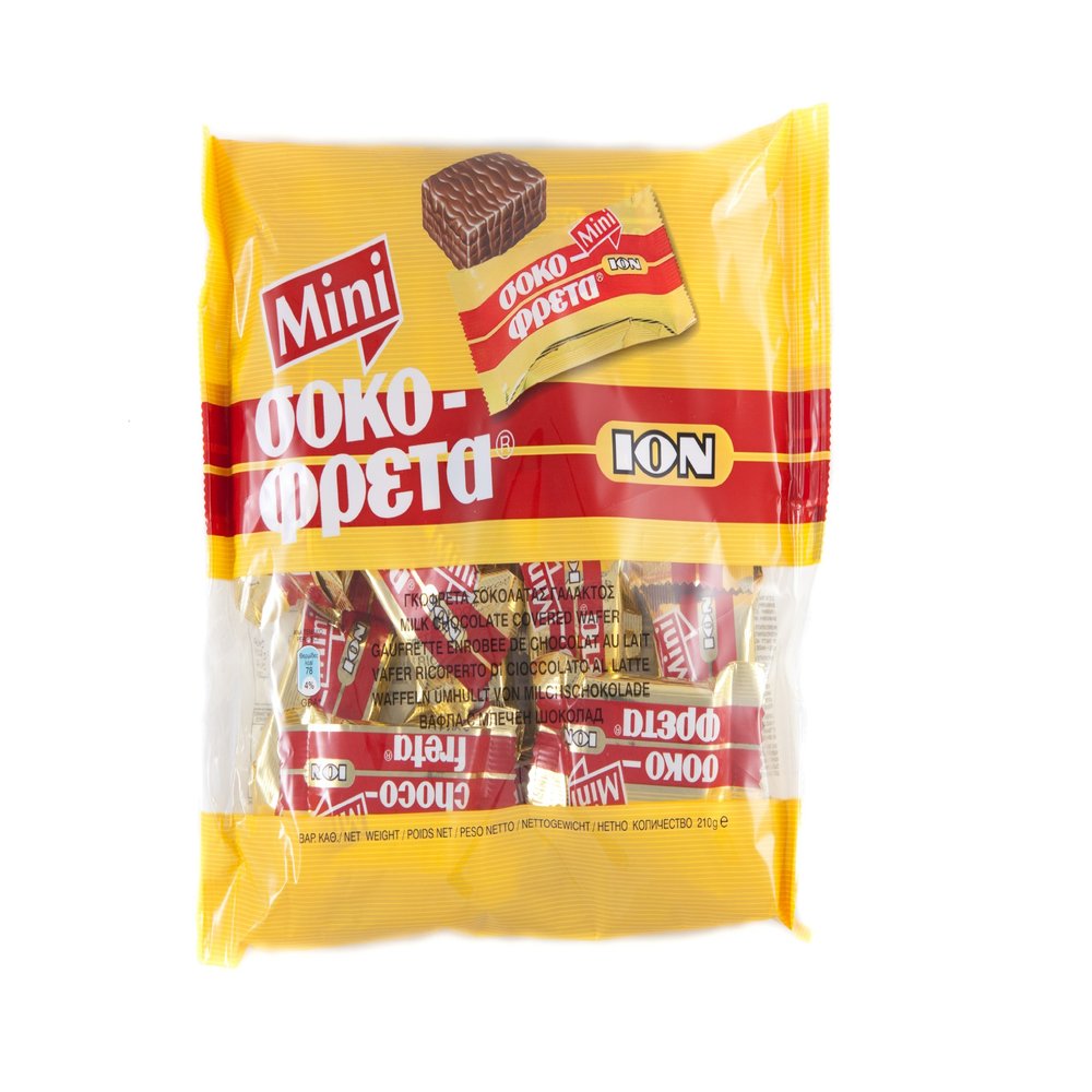 ION MINI CHOCOFRETA WAFERS IN 210g BAG
