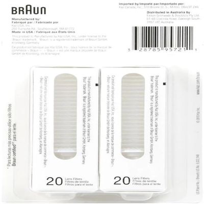 Braun Thermoscan Lens Filter Covers, 20 Pieces