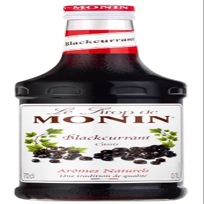 MONIN Premium Blackcurrant Syrup 700ml for Cocktails and Mocktails. Vegan-Friendly, Allergen-Free, 100% Natural Flavours and Colourings. Sugar Syrup