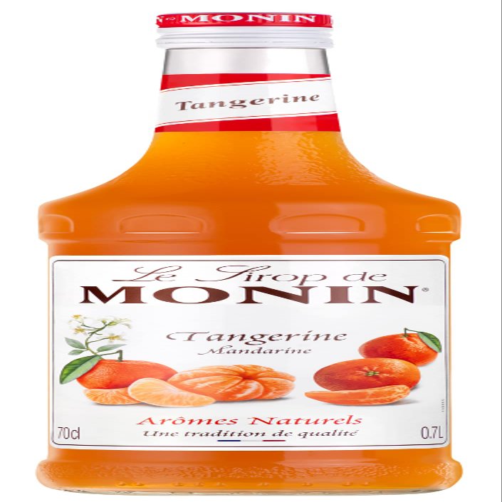 MONIN Premium Tangerine Syrup 700ml for Cocktails and Mocktails. Vegan-Friendly, Allergen-Free, 100% Natural Flavours and Colourings