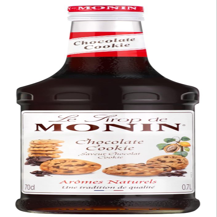 MONIN Premium Chocolate Cookie Syrup 700ml for Coffee and Cocktails. Vegan-Friendly, Allergen-Free, 100% Natural Flavours and Colourings