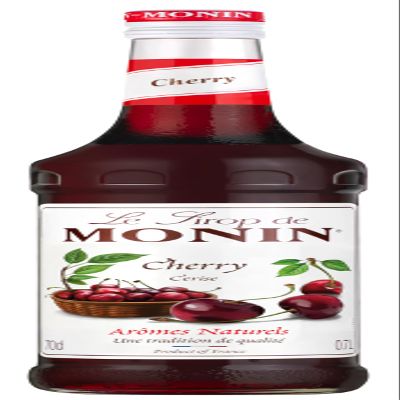 MONIN Premium Cherry Syrup 700 ml for Cocktails and Mocktails. Vegan-Friendly, Allergen-Free, 100% Natural Flavours and Colourings