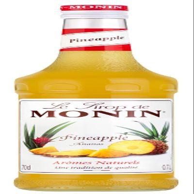 MONIN Premium Pineapple Syrup 700ml for Cocktails and Mocktails. Vegan-Friendly, Allergen-Free, 100% Natural Flavours and Colourings