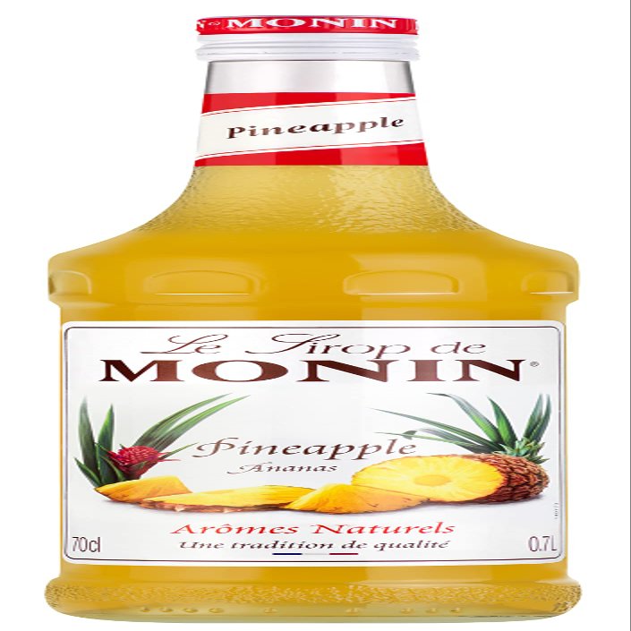 MONIN Premium Pineapple Syrup 700ml for Cocktails and Mocktails. Vegan-Friendly, Allergen-Free, 100% Natural Flavours and Colourings