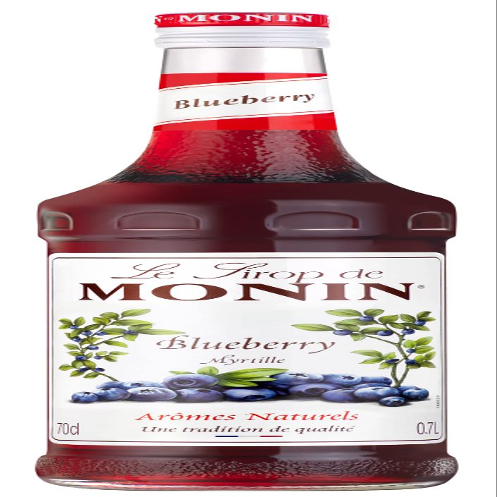 MONIN Premium Blueberry Syrup 700ml for Cocktails and Mocktails. Vegan-Friendly, Allergen-Free, 100% Natural Flavours and Colourings