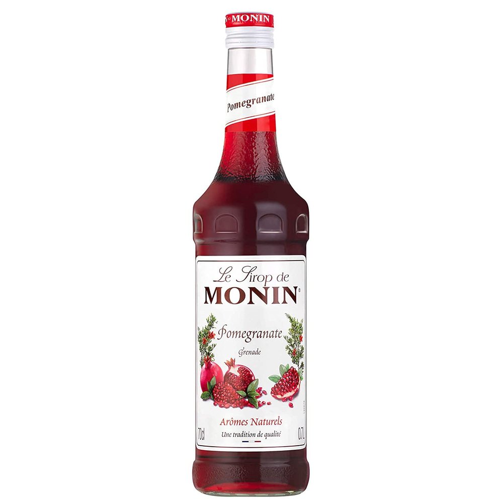 MONIN Premium Pomegranate Syrup 700ml for Cocktails and Mocktails. Vegan-Friendly, 100% Natural Flavours and Colourings