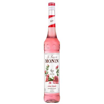 MONIN Premium Rose Syrup 700ml for Cocktails and Mocktails. Vegan-Friendly, Allergen-Free, 100% Natural Flavours and Colourings