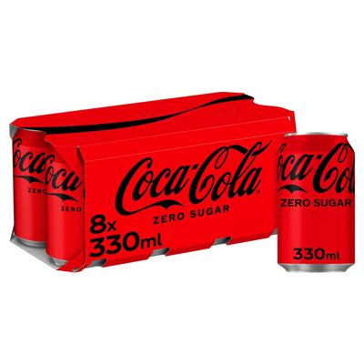 Coca Cola Zero Sugar 8PK, 330ml