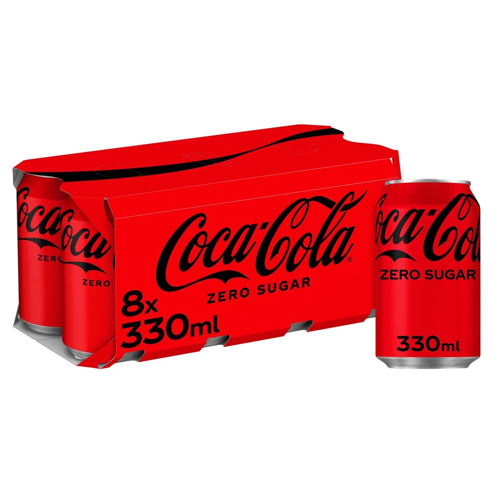 Coca Cola Zero Sugar 8PK, 330ml