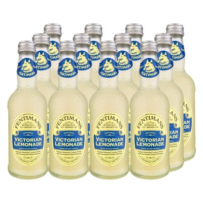 Fentimans Traditional Victorian Lemonade - Botanically Brewed Lemonade with Lemon Juice - Exquisitely Crafted & Refreshing Soft Drinks - Gluten-Free and Vegan Friendly Soft Drinks - 12 x 275ml Bottles