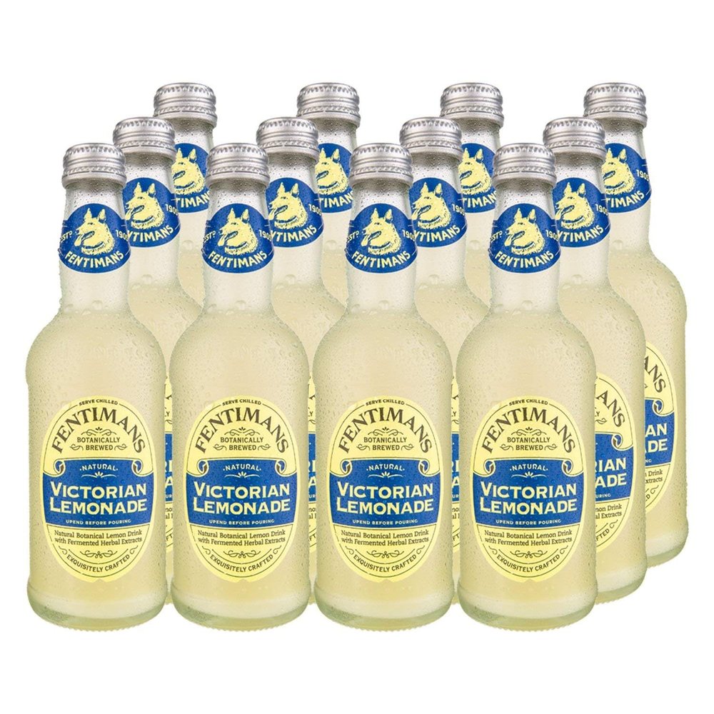 Fentimans Traditional Victorian Lemonade - Botanically Brewed Lemonade with Lemon Juice - Exquisitely Crafted & Refreshing Soft Drinks - Gluten-Free and Vegan Friendly Soft Drinks - 12 x 275ml Bottles