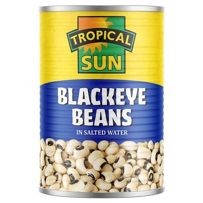 Tropical Sun Blackeye Beans Tins 400 g (Pack of 12)