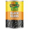 Tropical Sun Black Beans in Salted Water 400g (Pack of 12) | Finest Quality Black Canned Beans | Free from Artificial Colours & Flavours | Great in Soups, Salads & Stews view 1