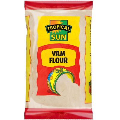 Tropical Sun Yam Flour 1.5 kg (Pack of 6), Made from Dried Yam, African Staple Flour for Dumplings, Swallows, Soups & Stews, Fine Powder for Traditional Cooking