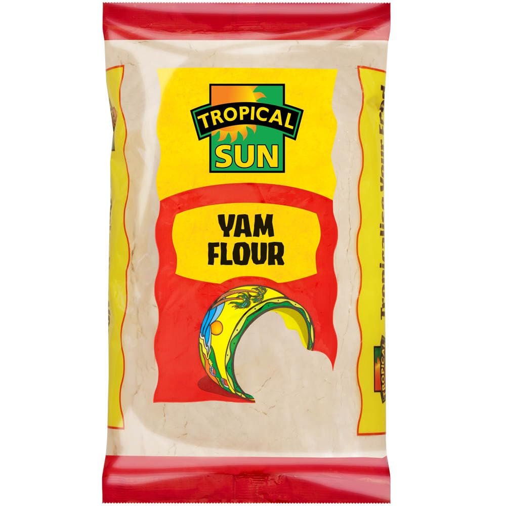 Tropical Sun Yam Flour 1.5 kg (Pack of 6), Made from Dried Yam, African Staple Flour for Dumplings, Swallows, Soups & Stews, Fine Powder for Traditional Cooking