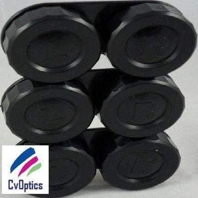 3 Pack Of Stylish Black Standard Contact Lens Soaking Cases