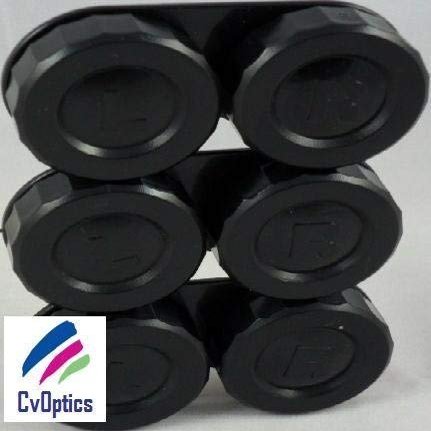 3 Pack Of Stylish Black Standard Contact Lens Soaking Cases