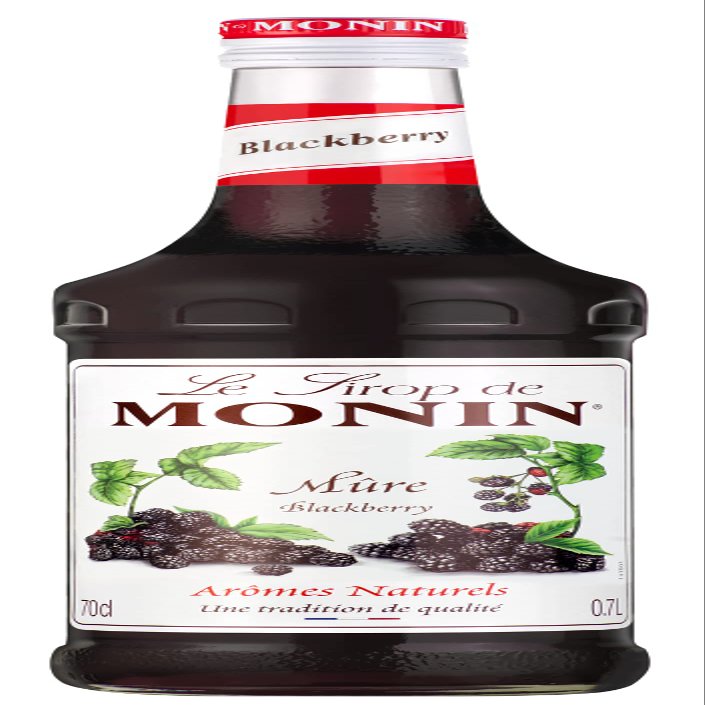 MONIN Premium Blackberry Syrup 700ml for Cocktails and Mocktails. Vegan-Friendly, Allergen-Free, 100 Percent Natural Flavours and Colourings. Sugar Syrup
