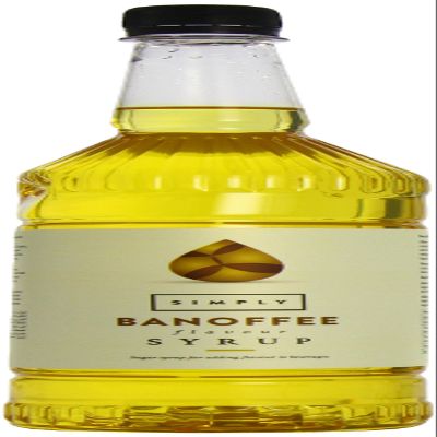Simply Banoffee Syrup, Vegan & Nut Free Flavoured Syrup for Coffee, Cocktails & Baking (1 Litre)