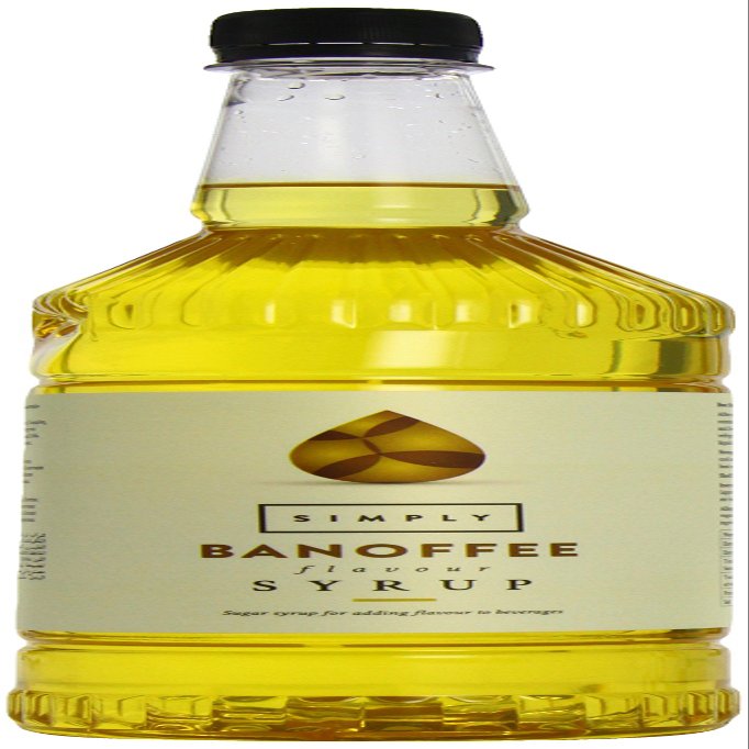 Simply Banoffee Syrup, Vegan & Nut Free Flavoured Syrup for Coffee, Cocktails & Baking (1 Litre)