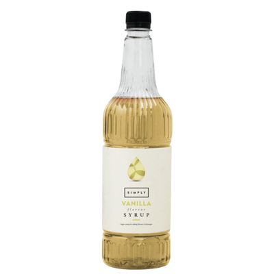 Simply Vanilla Syrup, Vegan & Nut Free Flavoured Syrup for Coffee, Cocktails & Baking (1 Litre)