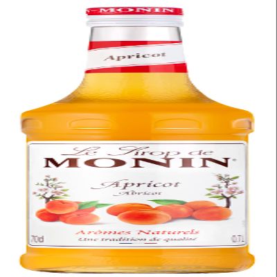 MONIN Premium Apricot Syrup 700ml for Cocktails and Mocktails. Vegan-Friendly, Allergen-Free, 100% Natural Flavours and Colourings. Sugar Syrup