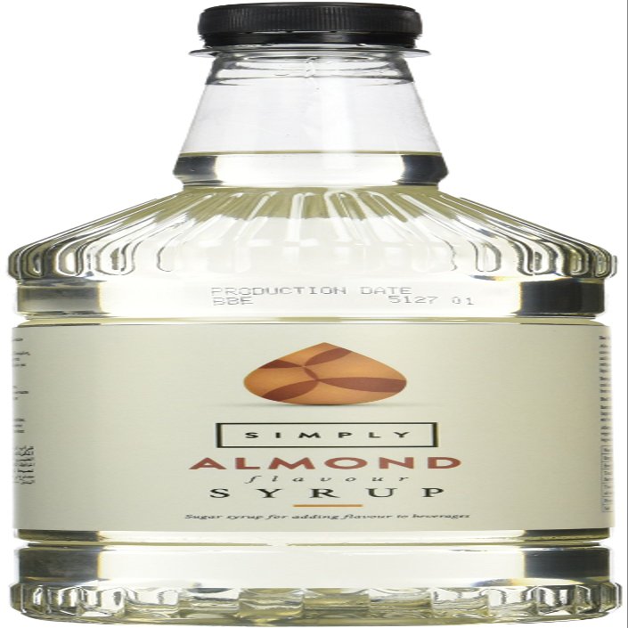 Simply Almond Syrup, Vegan & Nut Free Flavoured Syrup for Coffee, Cocktails & Baking (1 Litre)