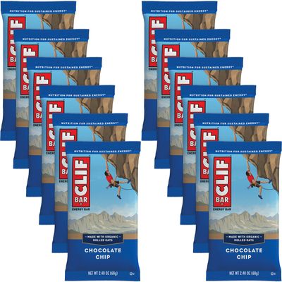 Clif Bar Chocolate Chip Energy Bar Pack of 12 x 68 g
