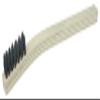 Weiler 44637 0.012" Wire Size, 7-1/2" X 1/2" Block Size, 3 X 7 No. Of Rows, Straight Black Nylon Fill, Wood Block, Small Hand Scratch Brush view 2