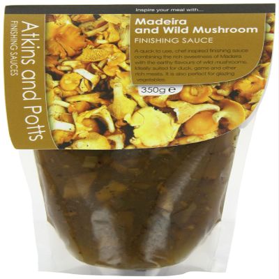 Atkins and Potts Madeira and Wild Mushroom Finishing Sauce 350 g (Pack of 6)