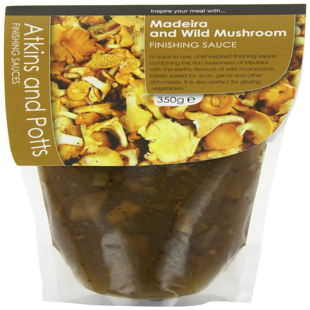 Atkins and Potts Madeira and Wild Mushroom Finishing Sauce 350 g (Pack of 6)