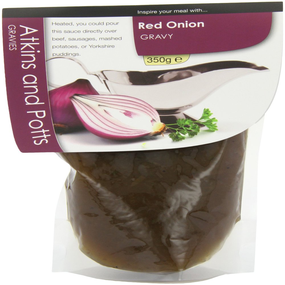 Atkins and Potts Red Onion Gravy 350 g (Pack of 6)